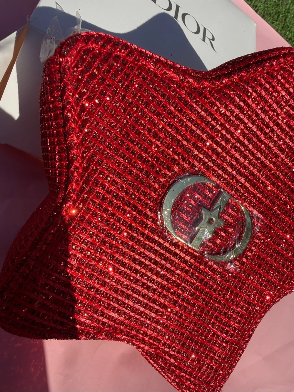 Dior Red Star Sequin Pouch 2026  Lunar New Year Exclusive New in Box AMAZING🌸